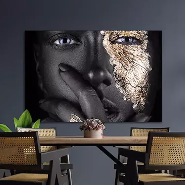 Canvas schilderij Black & Gold