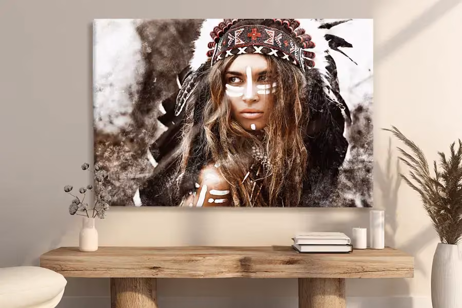 Canvas schilderij vrouw