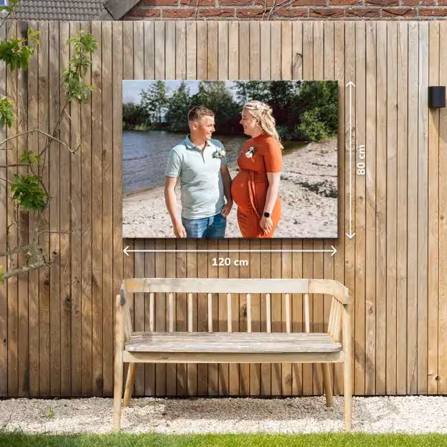 Foto op canvas voor buiten